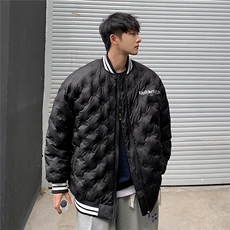 1定制面料宽松保暖棒球领大码M-5XL羽绒服男外套8709P168控229，男装羽绒服，星座226-2