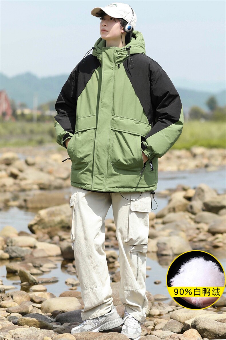 冬上新加绒加厚羽绒服休闲运动冲锋衣外套男女8319-P220控价318,男装羽绒服,电商A441-1
