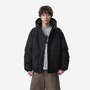 无影墙 美式机能工装棉服男女冬季加棉加厚休闲连帽外套-A2356P95图片
