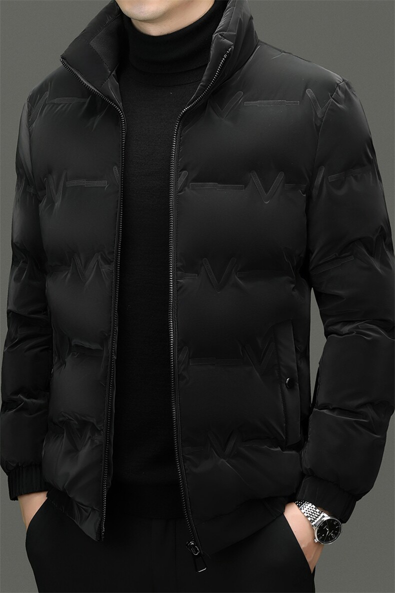 新款棉衣冬季加厚衣外套男款棉服男士棉袄中年短款立领休闲上衣,男装棉衣,钱塘6003（原4033）