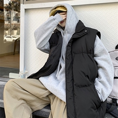 2025冬季港风男装外套宽松大码棉衣马甲加厚羽绒棉服男MJ103-P85，男装棉衣，电商B295