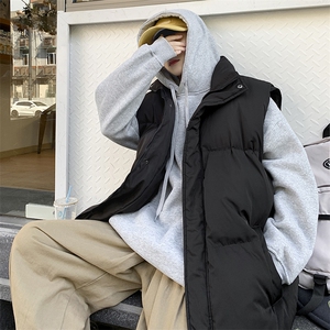2025冬季港风男装外套宽松大码棉衣马甲加厚羽绒棉服男MJ103-P85图片
