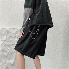 短裤夏季ins网红超火直筒休闲五分裤港风痞帅学生中裤K1259-P28，男装休闲裤，星座512-4