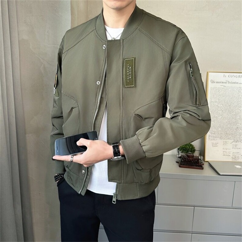 2025春季店主风新款工装棒球领夹克时尚休闲上衣外套JK535-P110，男装夹克，电商A413