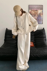 可盐可甜小个子卫衣套装女2025春季新款设计感宽松连帽卫裤两件套，女装套装/套裙，2C317A