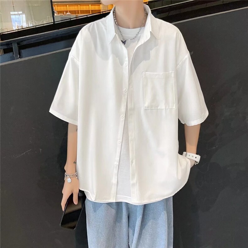 夏季短袖衬衫冰丝五分袖C4073P25,男装衬衫,星座1116-2