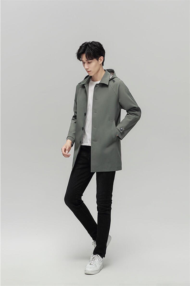 V3160钱塘2020-3秋季新款男士中长款连帽时尚夹克潮流外套P155,男装夹克,钱塘207-3