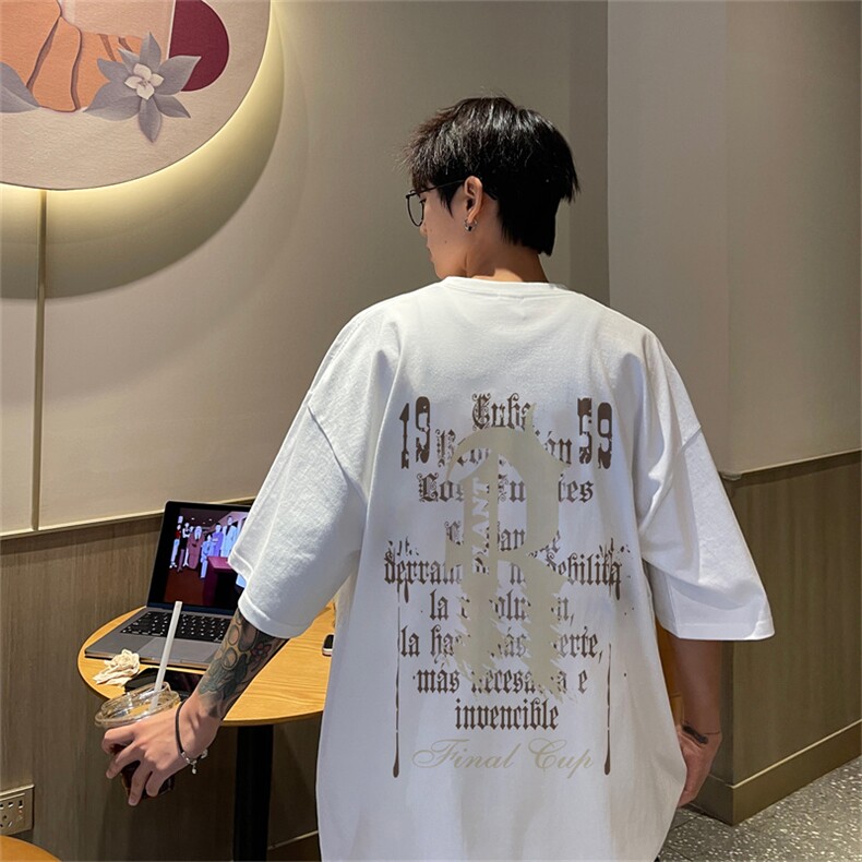 特P19控38230g重磅纯棉港风短袖t恤男DT3137-P25控38,男装T恤,电商B370