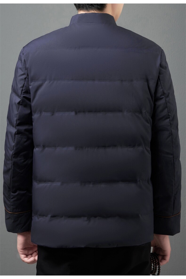 唐装男中老年爸爸羽绒服套装风90%白鸭羽绒服外套TR2310-P180,男装羽绒服,星座1105-3