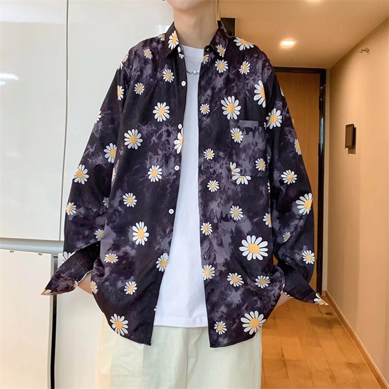 长袖衬衫男港风日系春季韩版潮流帅气衬衣C9648P27,男装衬衫,星座1116-2
