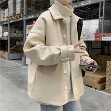 单排扣新款港风流行男西装领毛呢Y222P63，男装毛呢大衣，星座1116-2