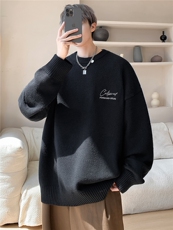 广东高品质圆领刺绣毛衣针织衫B219A-MY2501-P58-控88，男装针织衫/毛衣，电商B219A