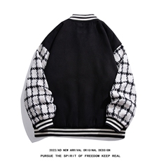 22秋冬新品港风潮流设计感字母印花棒球服夹克外套G701P85控108，男装夹克，电商A247-1