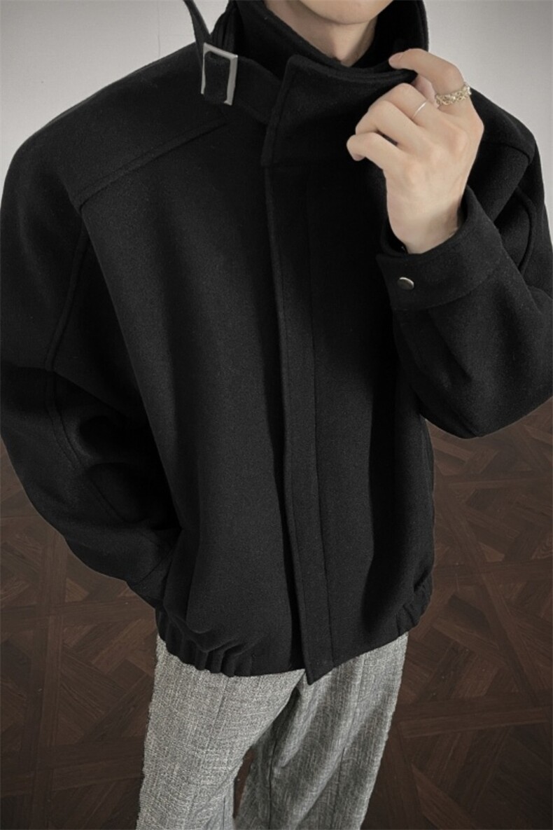 现货秋冬装毛呢立领短款夹克外套男韩系呢子上衣812-JK22-P118,男装夹克,星座812