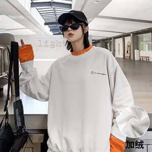 【】A003-HW3071R-P45冬装新款加绒印花童趣卫衣 港风2图片