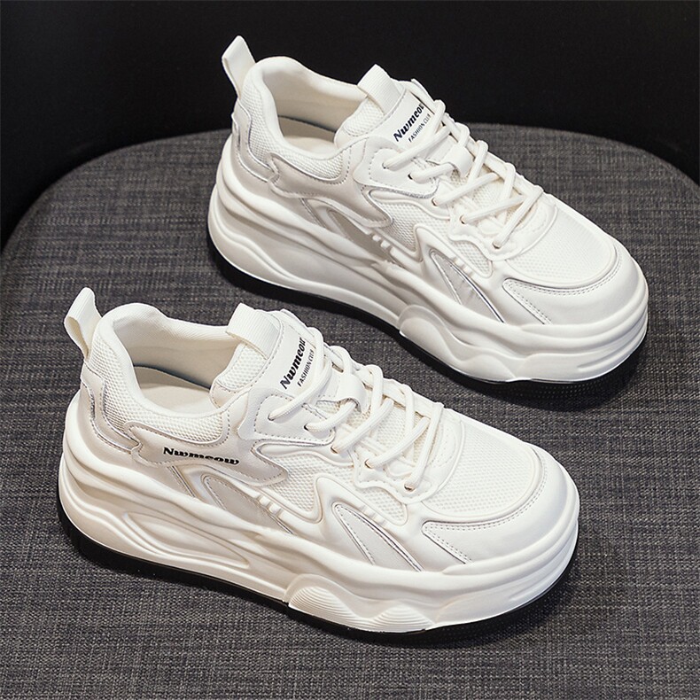 老爹鞋女潮2025年春季新款厚底松糕休闲百搭小白鞋，女鞋休闲鞋，电商A223