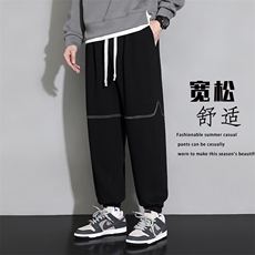 主推棉M-8XL秋季新款大码束脚潮流休闲卫裤109-K306-P50，男装休闲裤，星座109-1