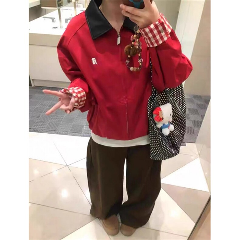 复古棒球服外套女春秋2025新款巨好看早秋季开衫夹克上衣J8325,男装夹克,星座1116A（原606A-3）