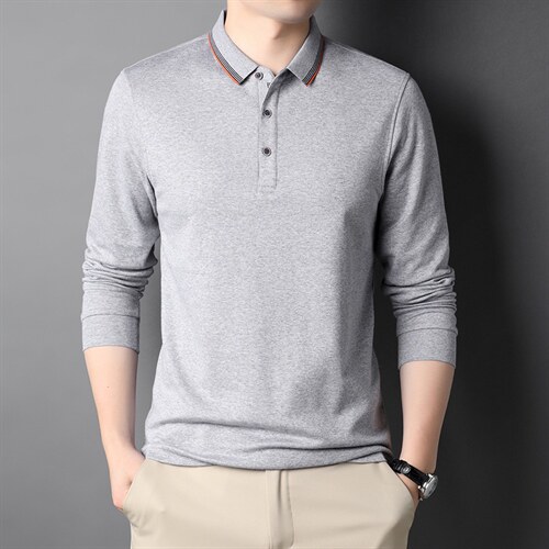 2023年春款男士上衣POLO长袖T恤P65，女装T恤，电商D223-1