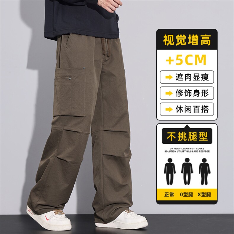 美式户外工装裤子男秋季潮牌直筒宽松新款休闲阔腿长裤Z2560-P45,男装工装外套,星座509