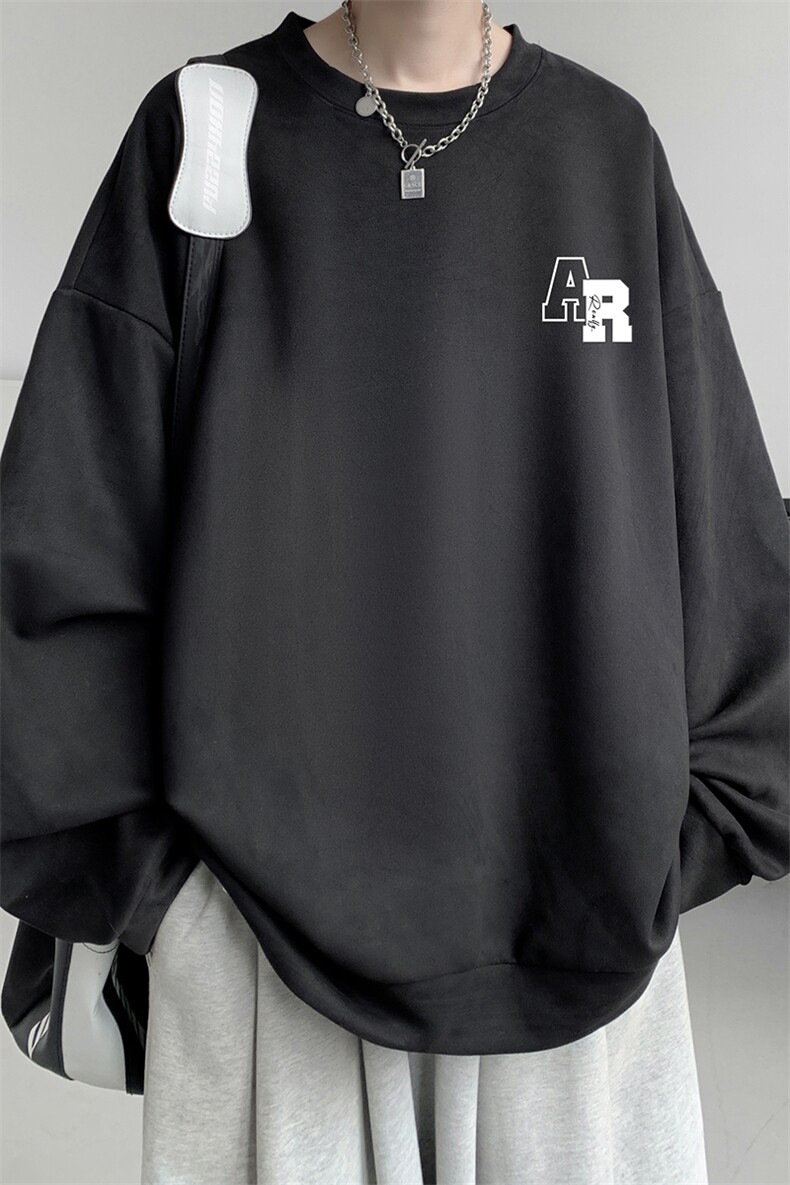 麂皮绒卫衣男大码重磅长袖t恤男JW81369-P35,男装卫衣,电商A040