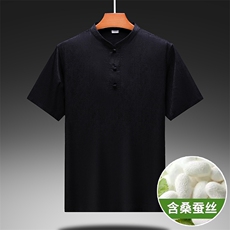 GBN833-7夏季风唐装纯香云纱短袖爸爸装套装，男装休闲套装，电商B360