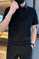 常年款品牌质量纯色光版翻领短袖polo衫男夏季t恤修身T0257-特P40，男装T恤，电商D342