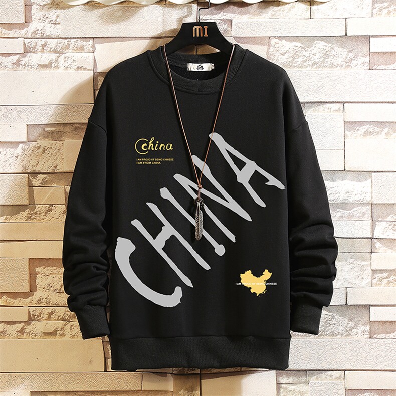 S6208-P28加绒款-P33秋季圆领卫衣男大码韩版宽松长袖外套砖墙，男装卫衣，电商A040A