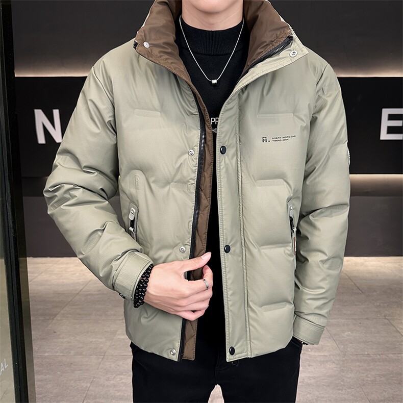 新款冬季男士加厚小立领羽绒服防寒防水309B-3-81052-P180,男装羽绒服,星座1409-3