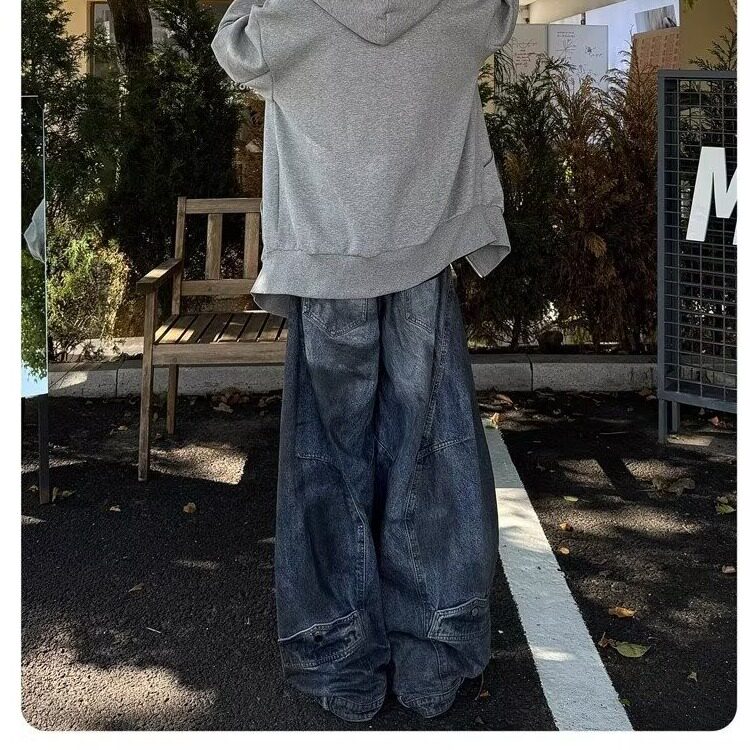 美式做旧擦色设计感阔腿牛仔裤ZK0292-P65,男装牛仔裤,星座313A(原308A-2)