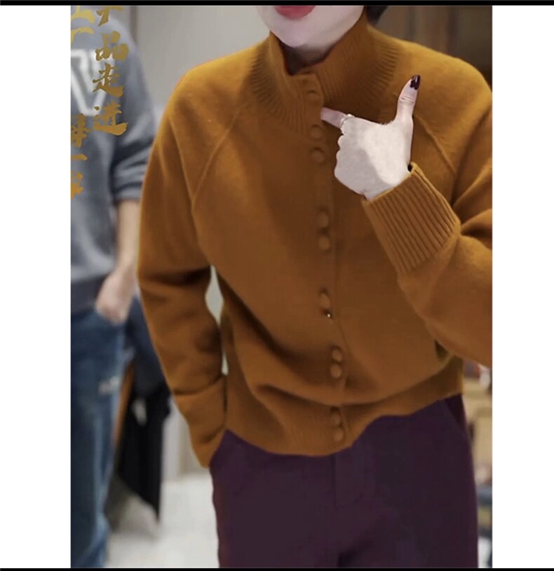开衫针织打底小衫时尚毛衣内搭上衣女装2025,针织衫/毛衣,晨旭羊绒