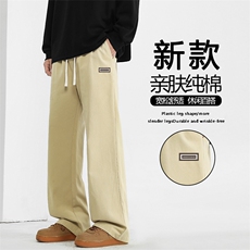 阔腿加绒加厚休闲美式高街潮牌宽松长裤K631特批38加绒特批46，男装休闲裤，星座718-1