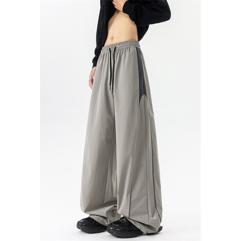 8XL-M秋季美式潮牌裤子男士宽松撞色冲锋裤速干休闲长裤K9156P68,男装休闲裤,电商D206-1