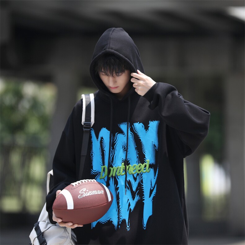 B266-FG02-P5023秋季新款宽松休闲情侣连帽休闲卫衣,男装卫衣,星座B257-1