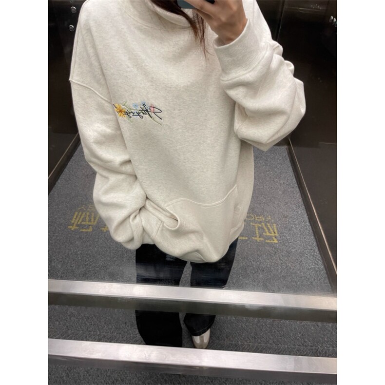 5300-P55原版做工/刺绣/后包新款花卉连帽卫衣,女装卫衣/绒衫,星座617A-2