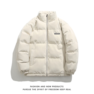 得物抖音高品质 潮牌冬季情侣纹理感PU皮棉衣外套棉服 M888 P128图片