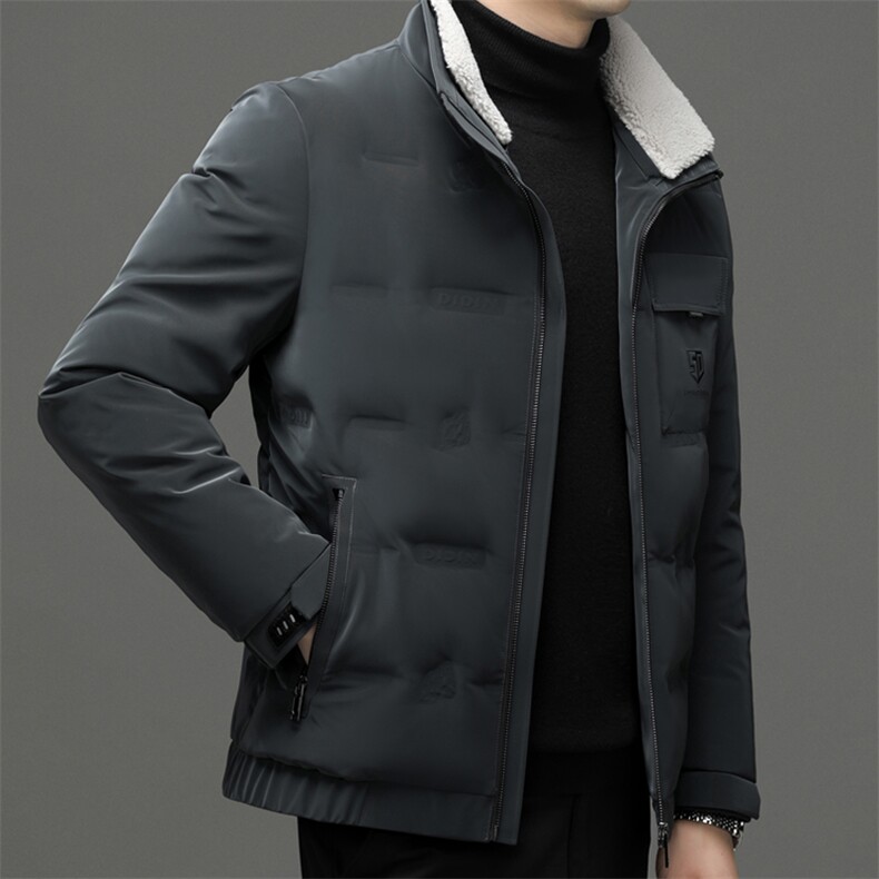 BJY15325钱塘2020-2中年男士商务休闲立领毛领冬季厚款羽绒服P282,男装羽绒服,钱塘207-2