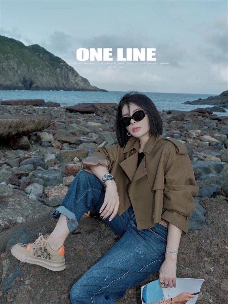 欧货短款风衣，女装风衣，浪漫E点