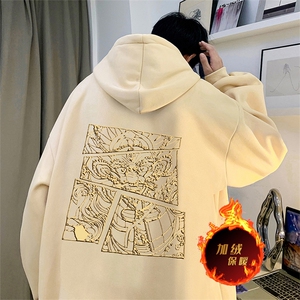 龙年卫衣 冬季美式加绒加厚连帽卫衣外套DL1751常规特P35加绒特40图片