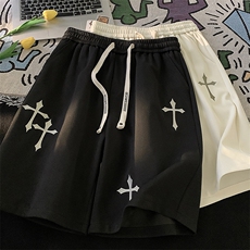 刺绣7个高点击美式短裤男夏新款运动休闲X416B-1-DK862-特P28限48，男装牛仔裤，星座416B-1