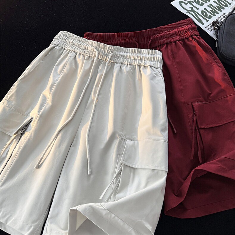 抖音品质男士夏季薄款潮牌速干宽松中裤A146-GY503特p35量大优,男装牛仔裤,HDA146