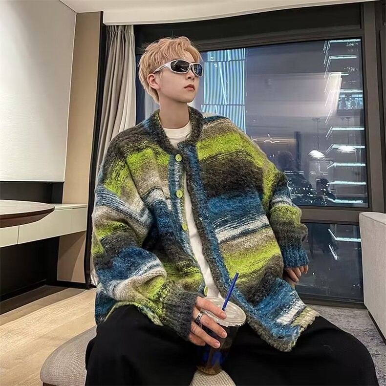 美式毛衣男慵懒风休闲针织衫 M6503 P60图片