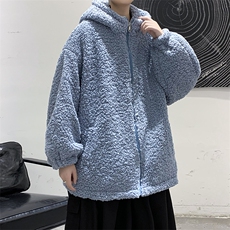 现货冬装男女款宽松休闲大码羊羔毛棉衣中性情侣棉袄外套DM70-P95，男装棉衣，电商D321-1