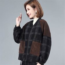 格子牛仔