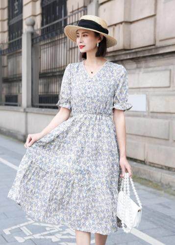 花色连衣裙，现货哦，女装连衣裙，阿爆