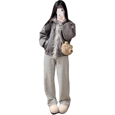 现货重磅硬挺boxy羽绒棉衣座山雕大毛毛领洗水麂皮棉服冬外套，男装棉衣，电商A486