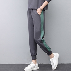 时尚百搭春季女款休闲裤显瘦高腰宽松运动长裤舒适透气春秋新款裤子，女装休闲裤，悦见她
