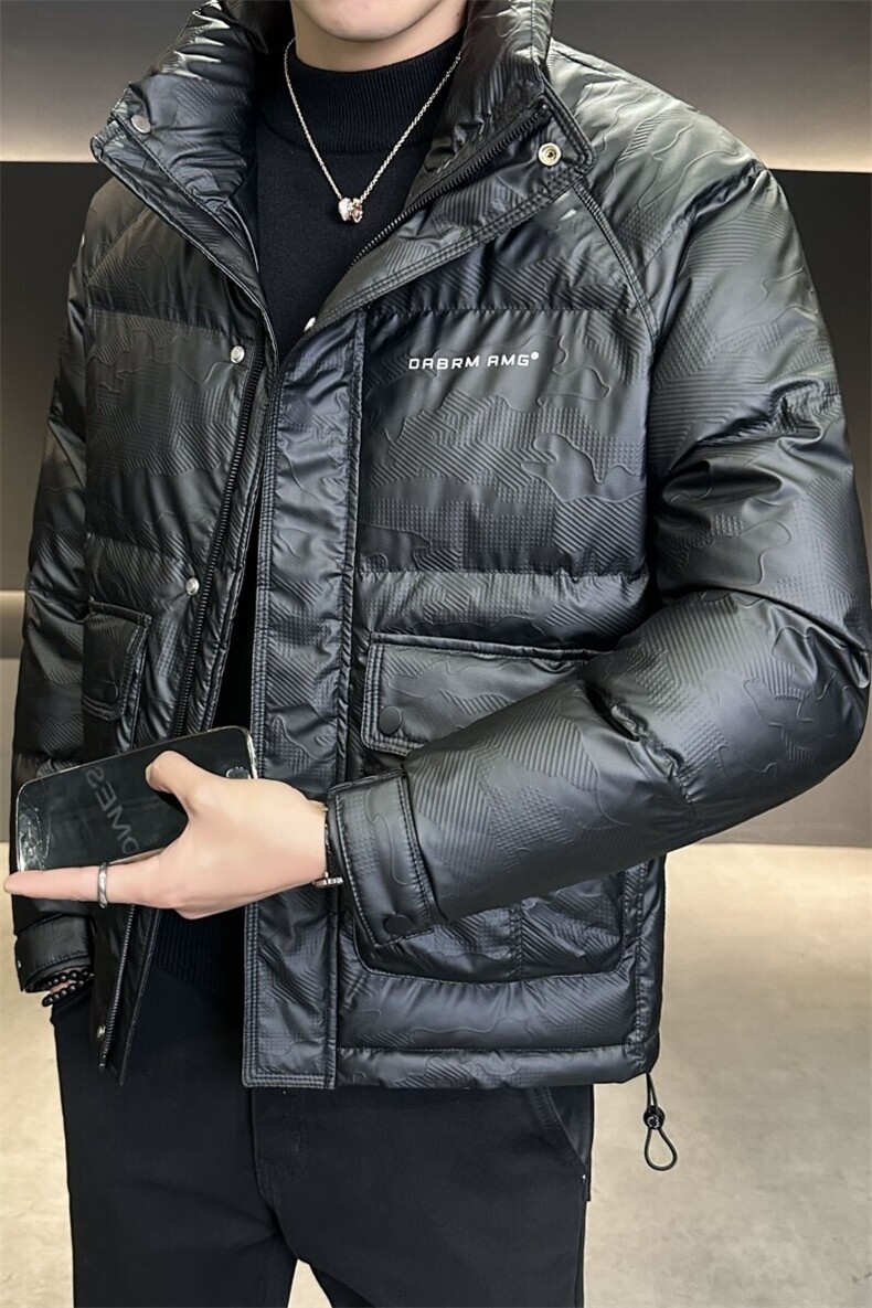 2024新款男士羽绒服冬季痞帅皮羽绒外套B240-YR9855-P185,男装羽绒服,电商B240