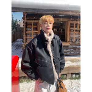 网图 老钱风 cleanfit荔枝皮加绒座山雕棉服外套 W1923/特P120图片