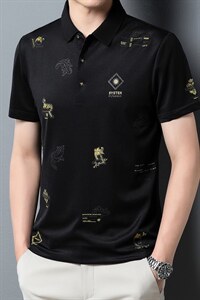 夏季2023新款短袖宽松体恤中年男士时尚百搭简约男装休闲潮流上衣图片